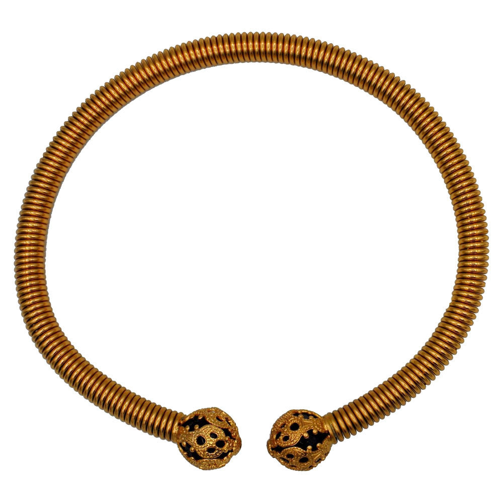 WOMEN'S CHOKER VENITIAN GOLD & ONYX NECKLACE - MY LITTLE VENDOME