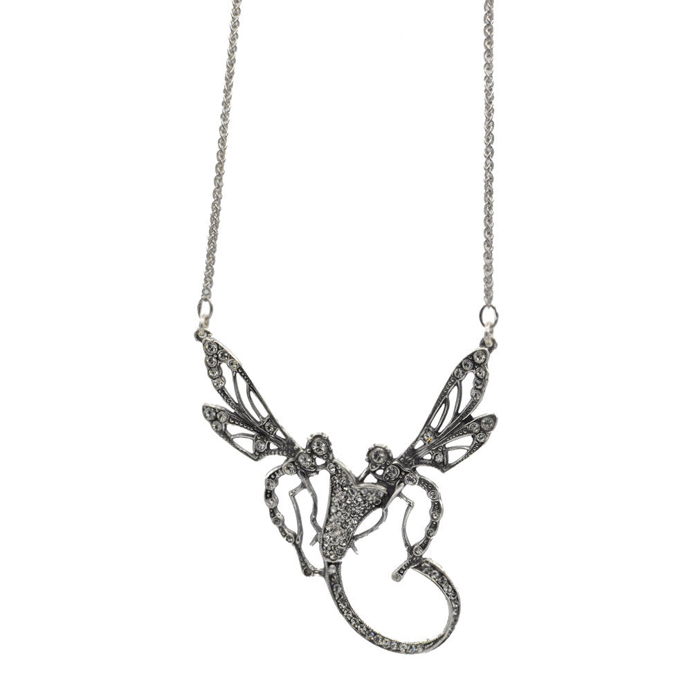 COLLIER ART DÉCO LIBELLULE EN ARGENT 925 ET PIERRES SEMI PRÉCIEUSES - MY LITTLE VENDOME