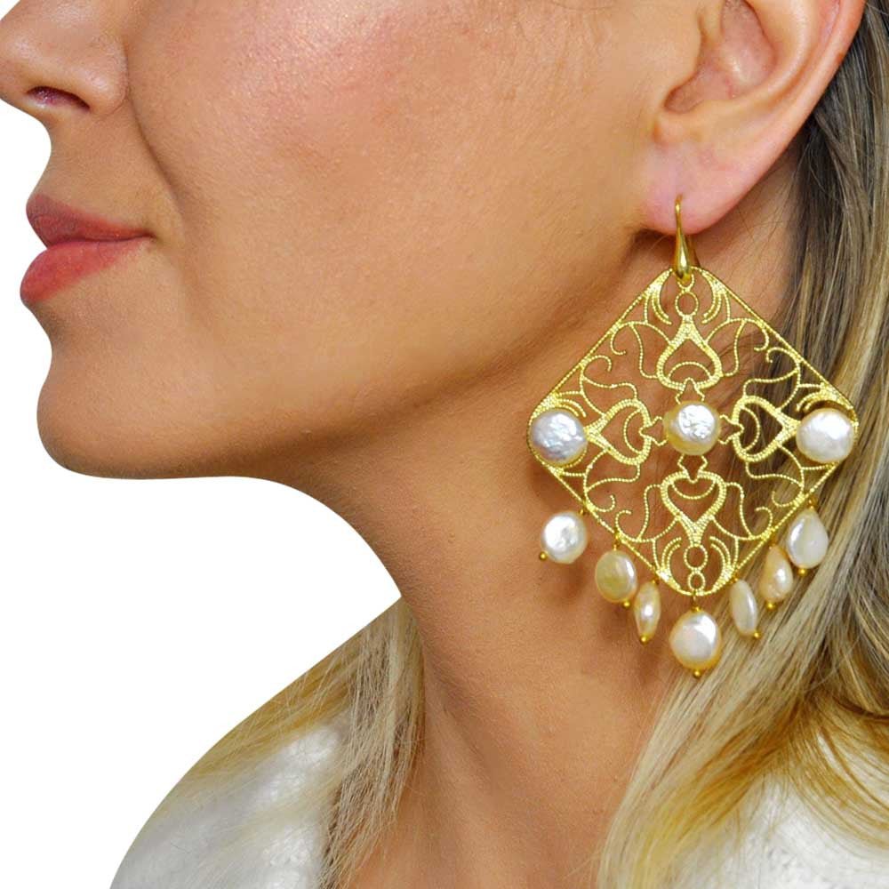 PERLES DE CULTURE BOUCLES D'OREILLES OR CADEAU FEMME - MY LITTLE VENDOME