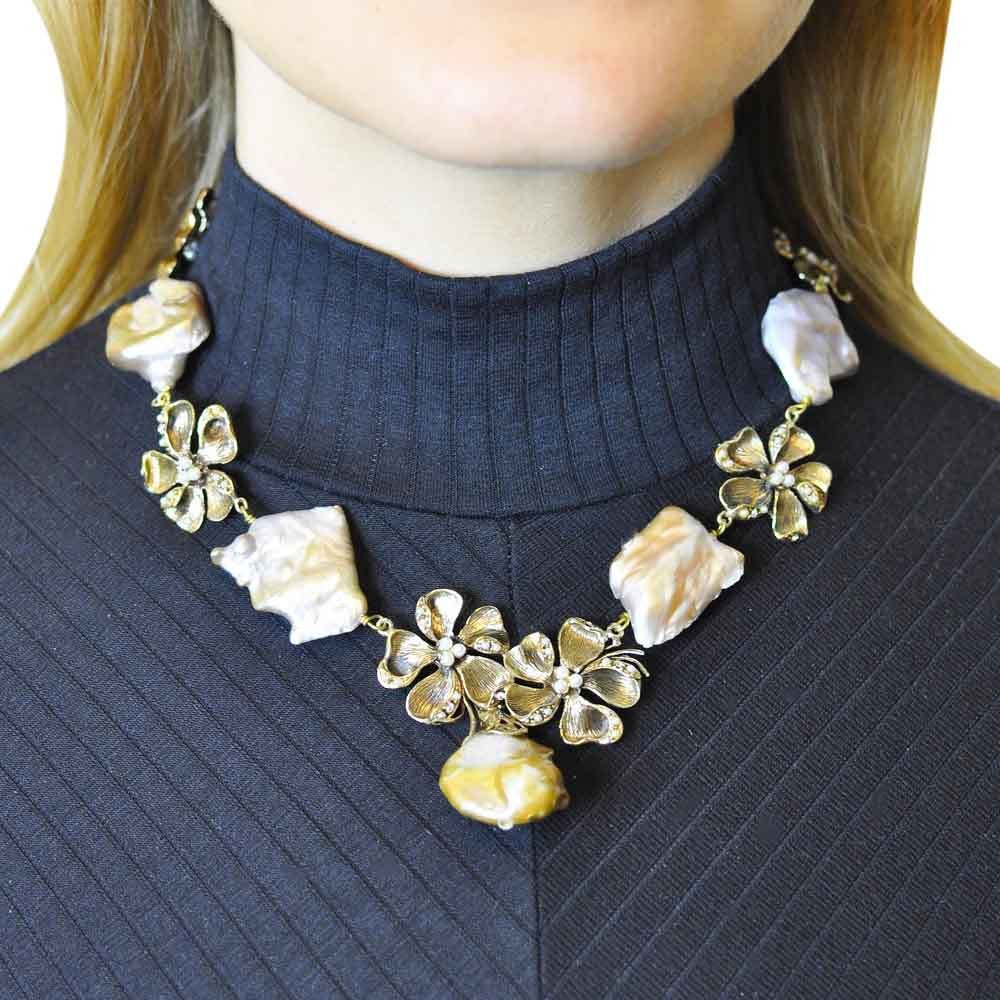 PERLES KESHI & PERLE BAROQUE COLLIER VINTAGE - MY LITTLE VENDOME