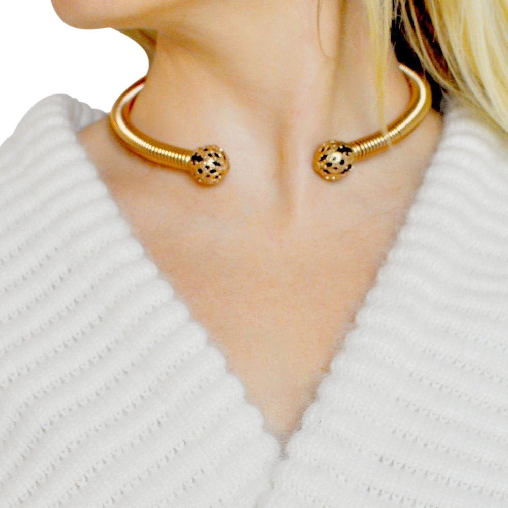 RAS DE COU FEMME COLLIER OR VENITIEN & ONYX - MY LITTLE VENDOME