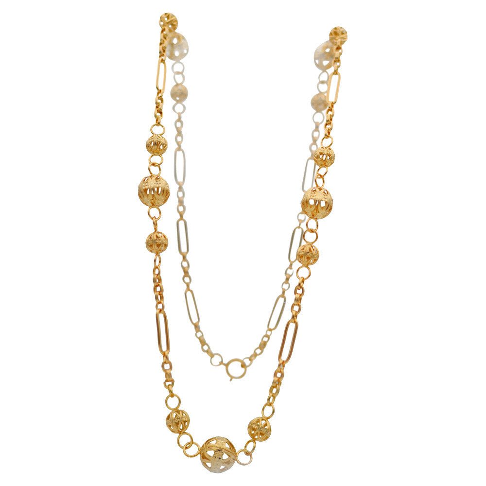 SAUTOIR DORE COLLIER OR VENITIEN 14 CARATS SAUTOIR OR SAUTOIR BOHEME CHIC COLLIER BOHO COLLIER ART DECO COLLIER FEMME - MY LITTLE VENDOME