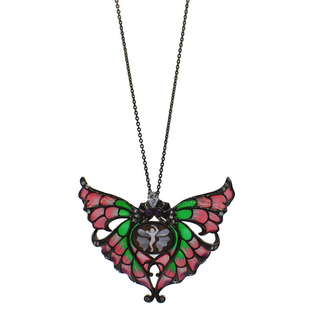 VITRAIL ART NOUVEAU & CAMÉE - PENDENTIF FEMME ARGENT 925 | BIJOUX CAMEE - MY LITTLE VENDOME